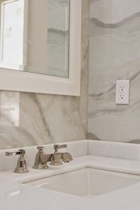 custom vanity installed by milman design build