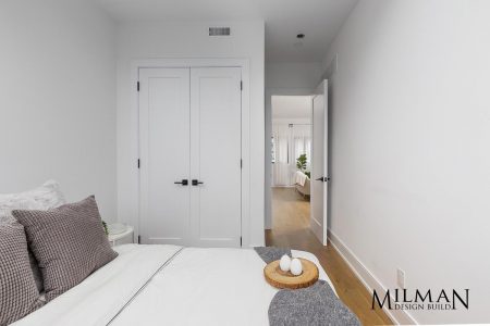 Toronto Laneway home renovations by Milman Design build 2nd Bedroom featuring