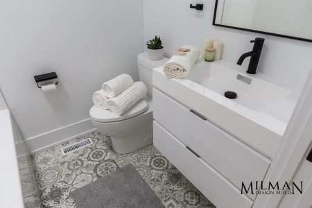 Toronto Bathroom Renovations by Milman Design Build Featuring 3 Piece Bathroom in laneway house