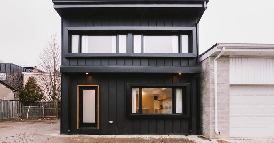 Toronto Laneway Suite Projects by Milman Design Build Featuring black modern exteriors