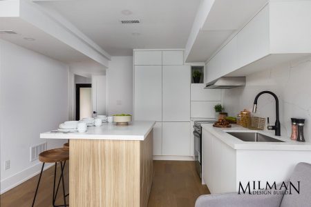 Toronto Kitchen renovation by Milman design build Featuring Full Kitchen with Open Concept Living Space