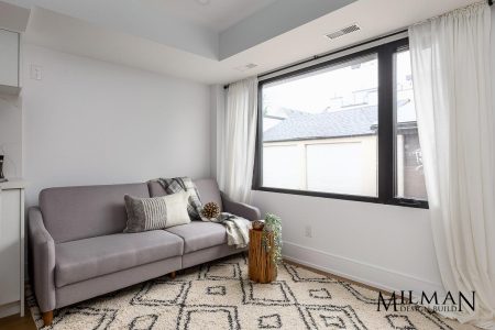 Toronto Laneway Suites Design by Milman Design Build; Featuring Open Concept Living Space & Large Windows